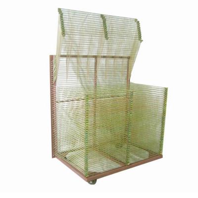 China Industrial High Quality Corrosion Protection Zinc Silk Screen Powder Coating Stainless D-Ring Paper Holder Rack With 4 Wheels for sale