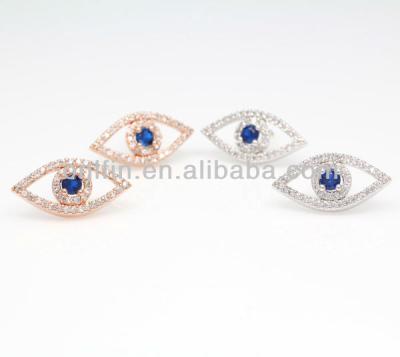 China Vintage Sterling Silver Evil Eye Stud Earring, Evil Eye Silver Earring, 925 Silver Lucky Eye Earring, for sale