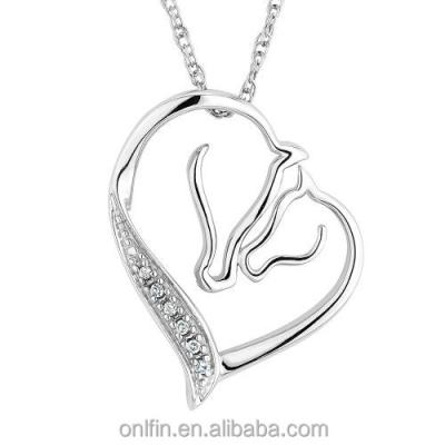 China Horse Love Silver Pendant Silver Jewelry for sale