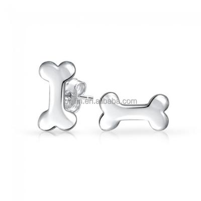 China Fashion China Alibaba 925 Sterling Silver Dog Bone Stud Earring Jewelry for sale