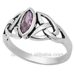 China Fashion Sterling Silver Celtic Design Wedding and Engagement Ring for sale