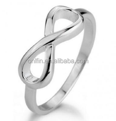 China Fashion Wholesale 925 Sterlig Silver Infinity Ring Silver Infinity Symbol 8 Ring High Polished for sale