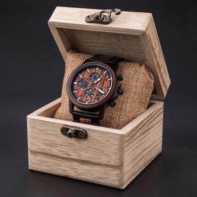 China Hombre luxury pulsera De madera de reloj watch crown de madera date Costomized automatic empty wooden watch relojes for sale