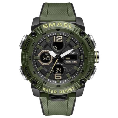 China SMAEL 8039 Alarm Sports Dream Watch Diameter Army Green Waterproof Sports Watch for sale