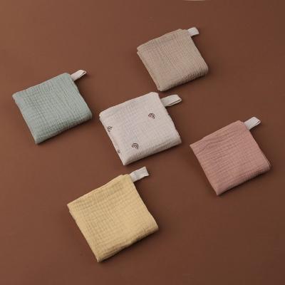 China High Quality Custom Colored Hypoallergenic Super Soft 100% Cotton Baby Feeding Towel for sale