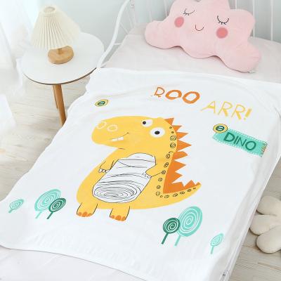 China The Other Summer Towel Blanket Kids 2 Layer Cartoon Flower Baby Bamboo Soft Breathable Single Ice Silk Towel Blanket Towel Blanket for sale