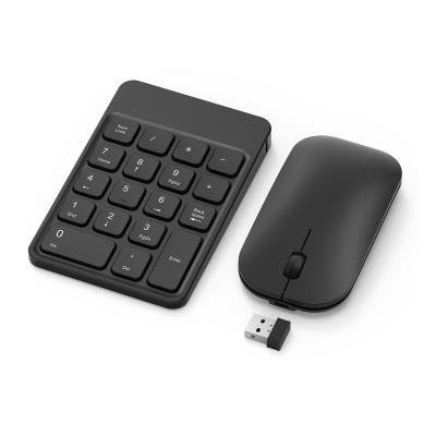 China For Laptop Wireless Numeric Keypad and Mouse Set 2.4G Rechargeable Number Keypad and Mouse Combo with USB Receiver for sale