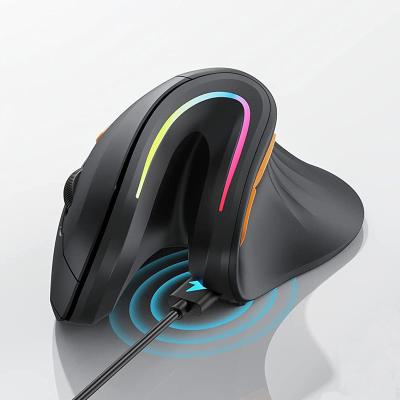 China 4 Kinds of RGB Lighting ProtoArc 2.4G USB Optical Wireless Mice for Home Office BT Mouse RGB Backlight Ergonomic Computer Vertical Mouse for sale