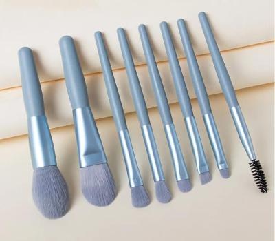 China Universal. Portable. Professional 8Pcs Travel Makeup Brush Base Professional Synthetic Cosmetics Gather Different Needs Powder Face Makeup Brush With Bag for sale