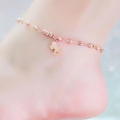 China Newest Design Hiphop 14k 18k Gold Anklet For Women Foot Chain Stainless Steel Jewelry Anklet 2022 Wholesale for sale