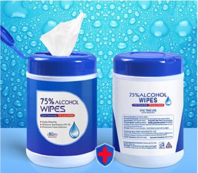 China Cleaning 80pcs 100pcs alcohol wipes antibacterial Wipes canister household OEM ODM cleaning wipes for sale