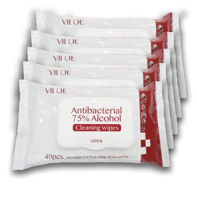 China MSDS Antibacterial Customized 75% Alcohol Wipes Antibacterial Wipes Kills Germs Disinfectant Wipes For Personal Care And Household for sale