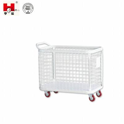 China Custom High Quality Hand Moving Fabric and Garment Metal Garment Trolley with Wheels for sale