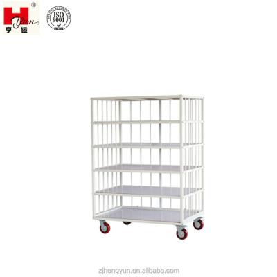 China Easy Removable 6 Shelves Garment Factory High Quality Cutting Piece Trolley For Cutting Room for sale