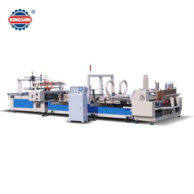 China Kingsun Automatic Clothing Machinery Creasing Caton Box Folder Gluer Machine for sale