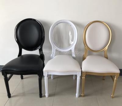 China New design UV protected resin Louis Chair xiv Luis Chair xiv in gold color for hotel restaurant dining for sale