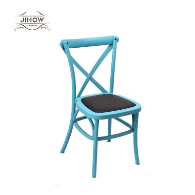 China Metal Core Piping Stackable Frame Thoughout French Bistro Dining Chairs Cheap Bistro Chairs for sale