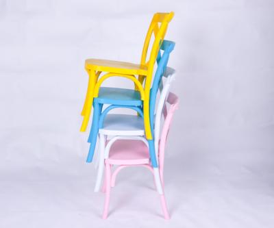 China Factory Direct UV Protected Resin Kids Crossback Chair Children Part Chairs Wholesale Price for sale