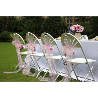 China Quick set up and easy handling cheap plastic used folding chairs hot sale wholesale price wedding rentals for sale