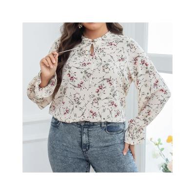 China 2022 French long-sleeved clothing large size breathable soft and comfortable spiky floral thin women's autumn new for sale