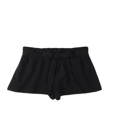 China New Design Black Canvas Cute Breathable Anti-wrinkle Summer Custom Made Soft Women Shorts for sale