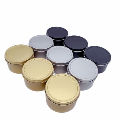 China Gift & Craft 65*40mm tin box for cake round candle clear black metal oil food cookie gold tin box for sale