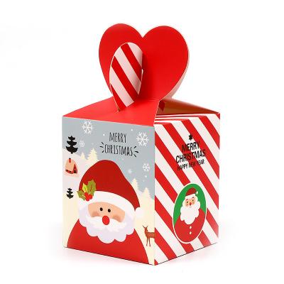 China Small Christmas Mystery Candy Chocolate Cookie Cake Stocking Storage Gift Paper Boxes Recyclable for sale