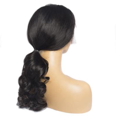 China Indian Raw Loose Wave Temple Hair Loose Wave Lace Front Wig Wig Hair Human for sale