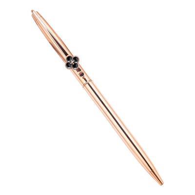 China Pen Zeamor Nice Natural Pearl Promotional Crystal Lucky Metal Pens With Clover Decorative For Valentine's Day for sale