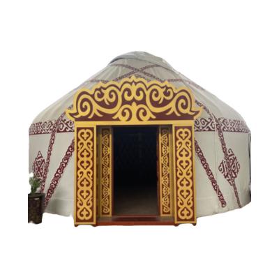 China Wind Proof Waterproof Outdoor Kazakh Oval Yurt Leisure Housing Mongolian Yurt Custom Made for sale