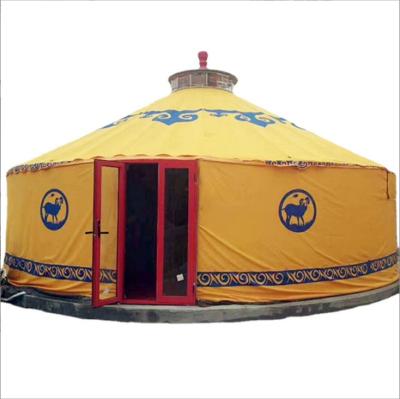 China Luxury wind proof winter waterproof yurt mongolian tent used for tent restaurant mongolian yurt extra large 13M for sale