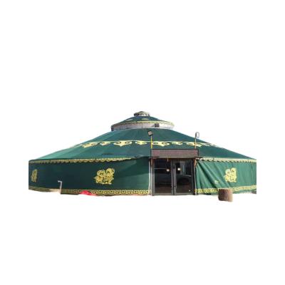 China Extra Large Waterproof Mongolian Yurt House Tent 20M Wind Proof Canvas Fabric Wind Proof Mongolian Yurt Tent Luxury Yurt Tent for sale