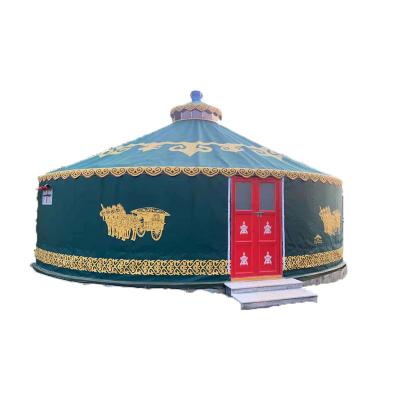 China Windproof Popular Waterproof Mongolian Large Canvas Yurt Non-fading Waterproof Non-fading Home Tent for sale