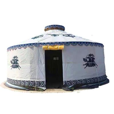 China Wind Proof Mongolian Yurt Tents 6M Steel Frame Luxury Mongolian Yurt Tent Sale for sale