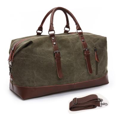 China High Quality Canvas Waterproof Mens Large Capacity Wax Travel Duffel Bag for sale