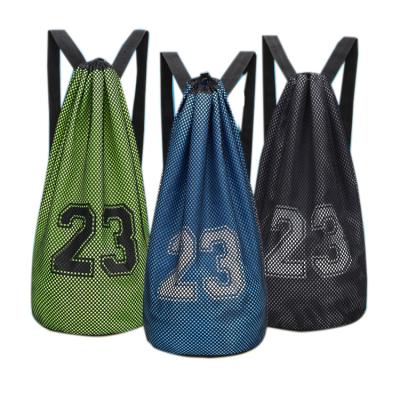 China Other Multifunctional Sports Mesh Bag Drawstring Backpack For Swimming Soccer Suite for sale