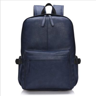 China Bookbags Waterproof School Fashion Travel PU Leather Laptop Bag Backpack for Women and Men for sale