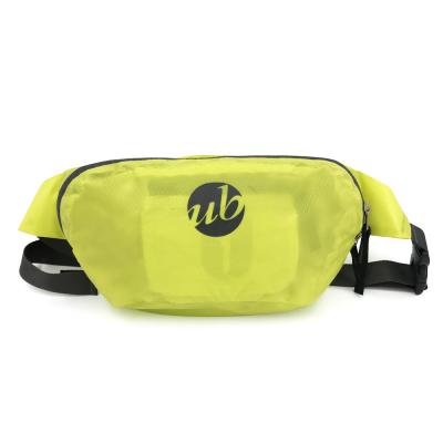 China Custom Water Proof Running Gym Sport Women Logo Nylon Yellow Waterproof Fanny Pack Waist Bag for sale