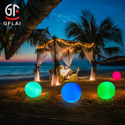 China High Quality Inflatable Toy GFLAI Solar Charge LED Remote Control Inflatable Beach Ball For Party for sale