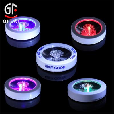 China Glowing When You Put The Bottle On It 2020 New Arrival Hot Popular Popular LED Snap Bottle Coaster For Drinks Bottles for sale