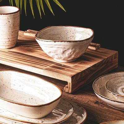 China WEIYE Sustainable Dinnerware Handmade Tableware Sets Nordic Porcelain Bowl Dishes Ceramic Tableware for sale