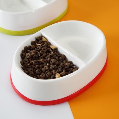 China WEIYE Sustainable Anti-Slip Ceramic Silica Gel Pet Feeding Bowl For Cats And Dogs for sale