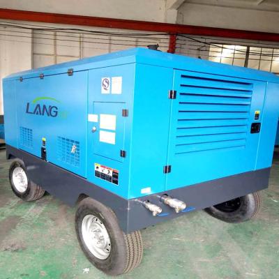 China Lubricated portable diesel powered air compressor with factory price for sale