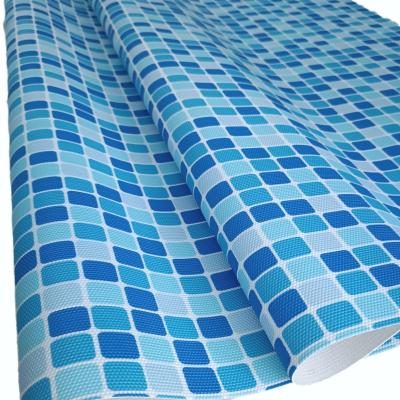 China Heating Weldable water wave Reinforced with Fabric pvc swimming pool liner for sale