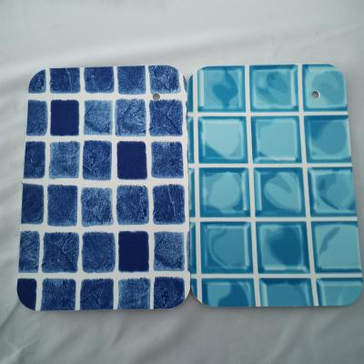 China OEM PVC Lining Swimming Pool Liners Blue Mosaic 0.9mm-1.5mm Swimming PVC Pool Liner with Anti-U for sale