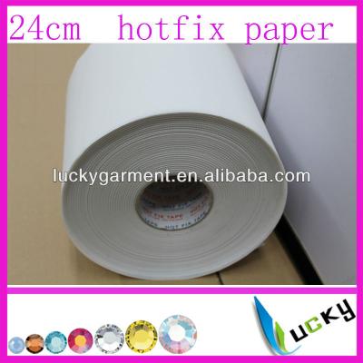 China Wholesale 24cm/32cm high quality iron on hot fix faux stone Mylar tape/hotfix paper transfer paper 24cm/32cm*100meter for sale