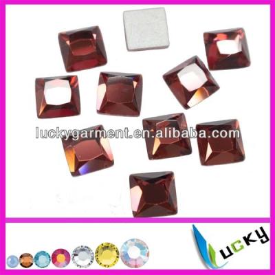 China Flatback new 2014! Highest Quality Number 1018# Glass Beads Mirror Rhinestone Flat Back Wonderful Perspectives Square Shape Rhinestones For Sewing for sale