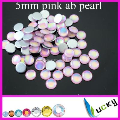 China With glue base 2015 NEW COLOR hotfix pearl korean high quality pink ab for sale