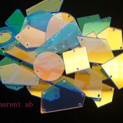 China Factory Direct 100pcs Good Quality Abrasion Resistance Aacrylic Shaped Mirror Crystal For Sew On Rhinestones All Colors Available Flat Back for sale