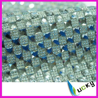 China Flatback hotfix rhinestone trimming square mirror glass stone for shoe decoration for sale